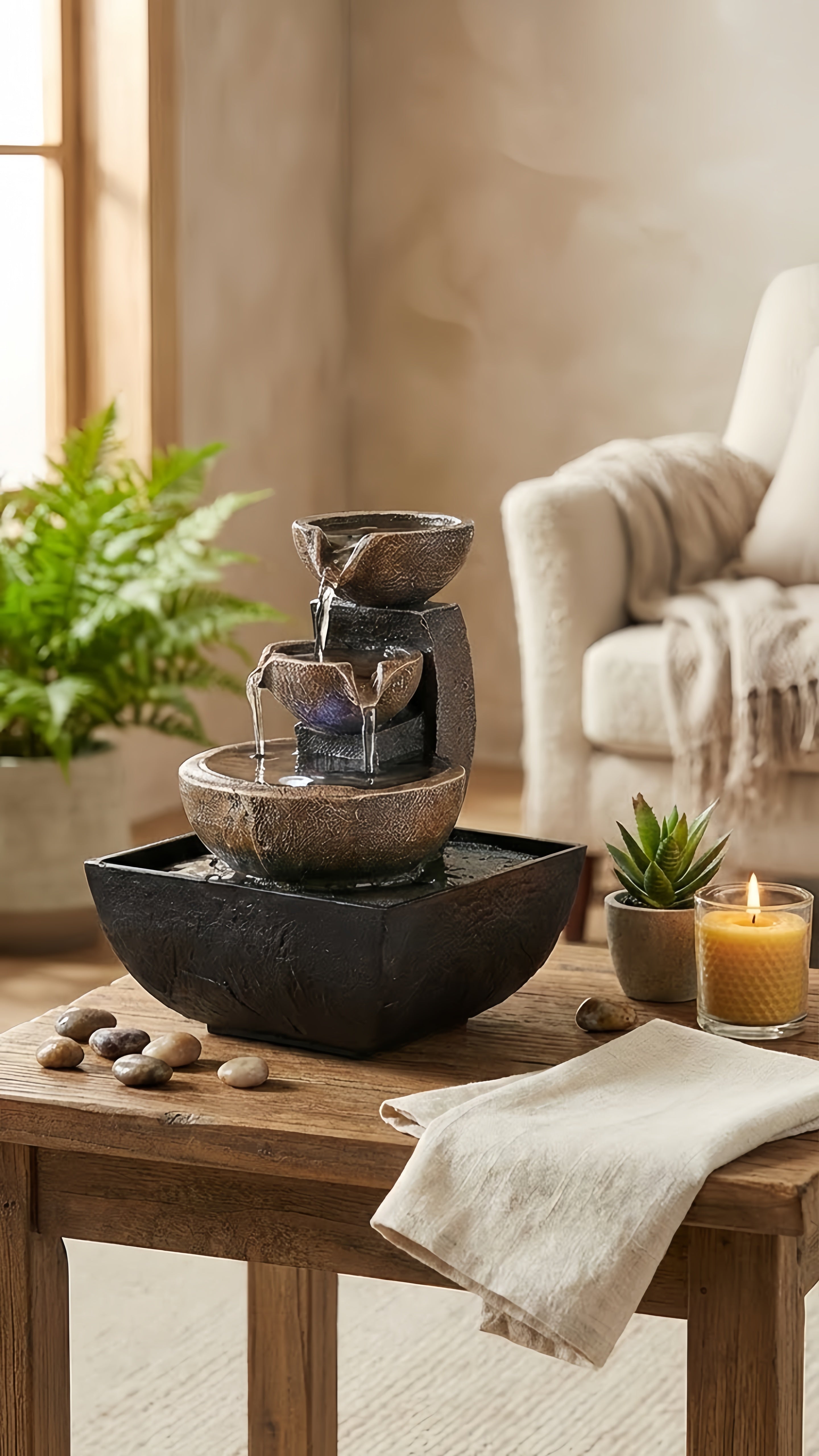 Fontaine de Bureau Zen - Détente Instantanée!