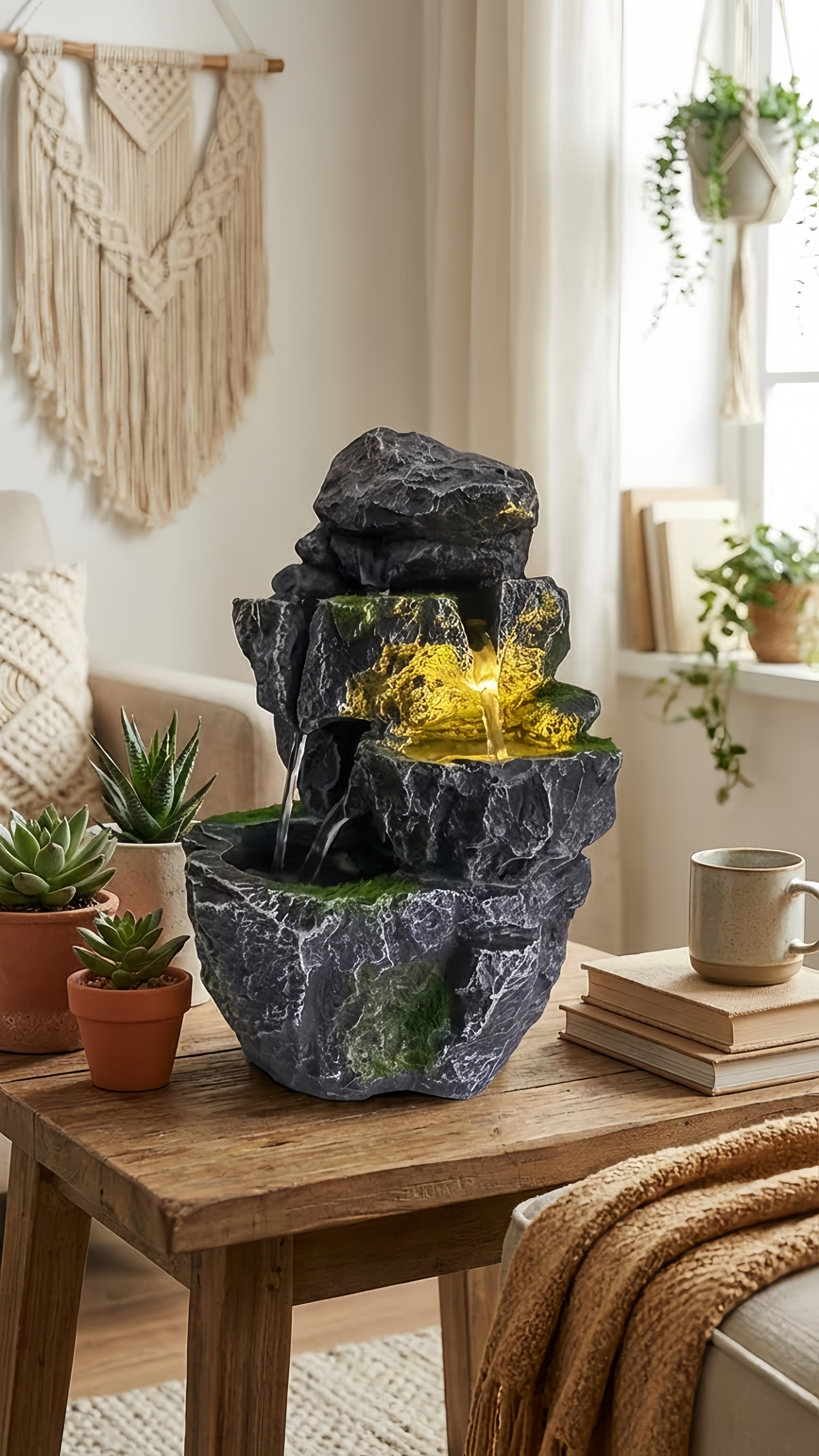 Fontaine d'intérieur LED - Créez votre oasis de paix