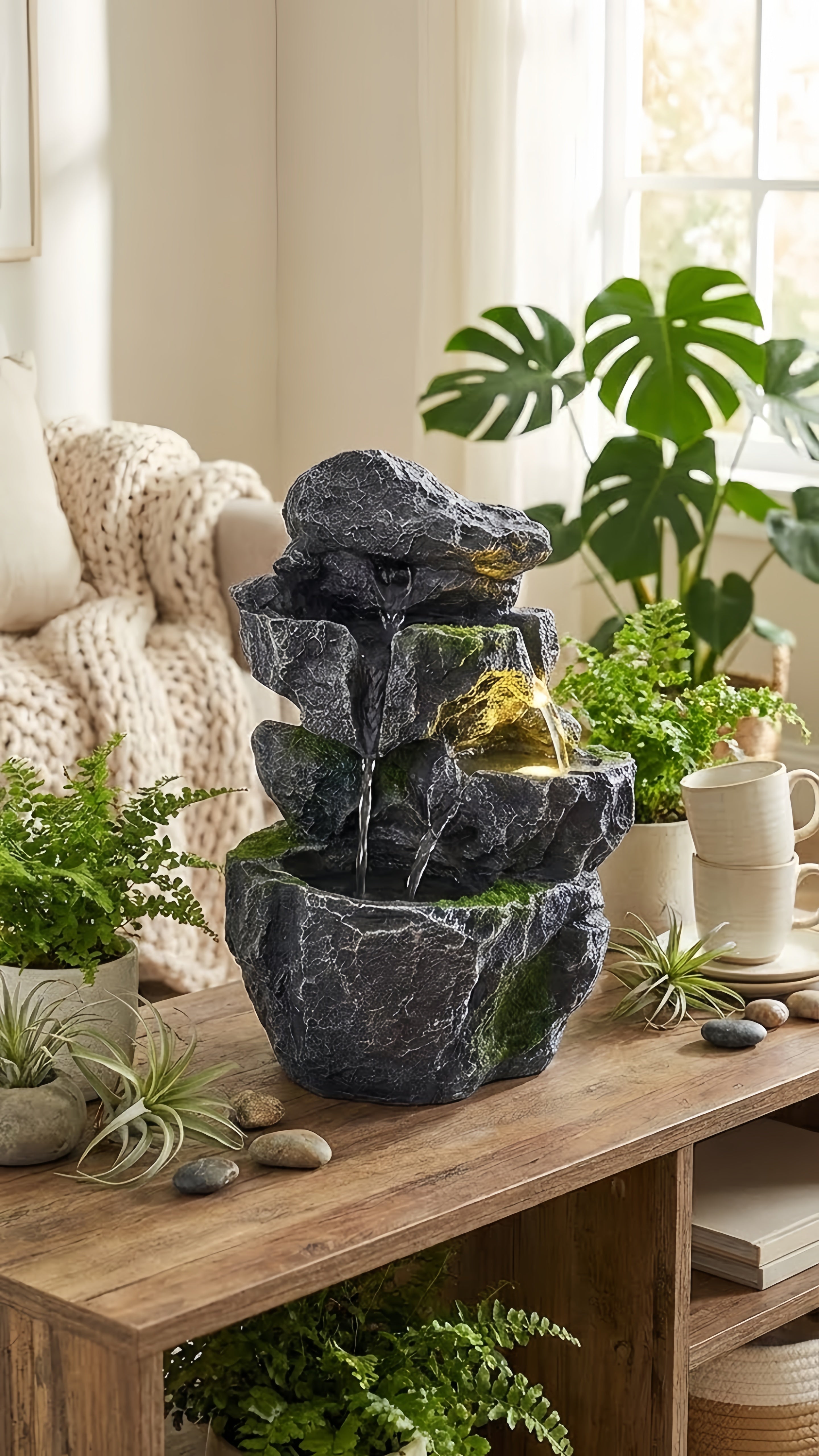 Fontaine d'intérieur LED - Créez votre oasis de paix